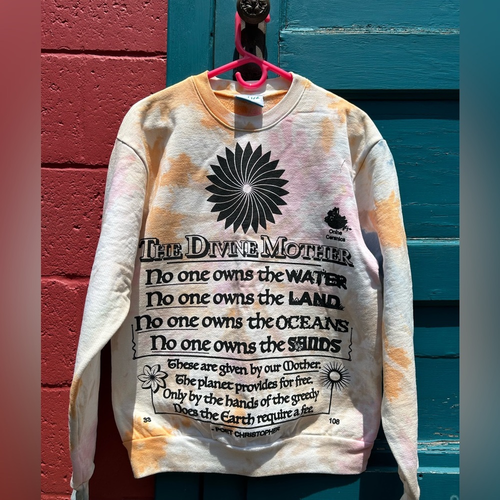 Online Ceramics Divine Mother Tie Dye Sweatshirt - Sz S - worn once